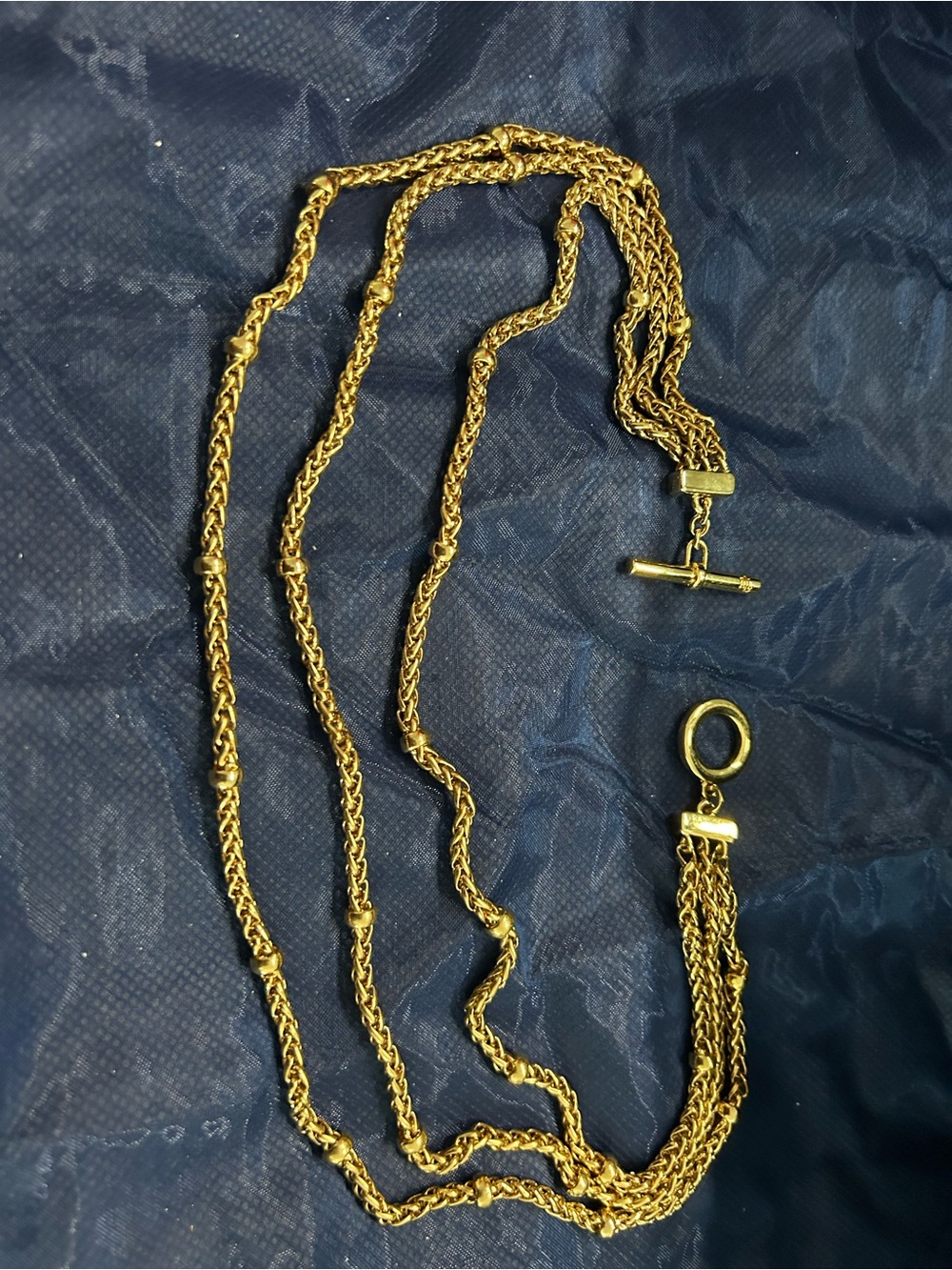 Gold Multi-Strand Rope Chain Necklace - Picture 4 of 4